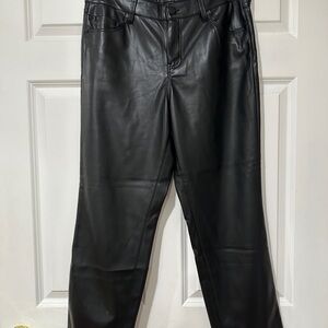 Liverpool Black Faux Leather Trousers